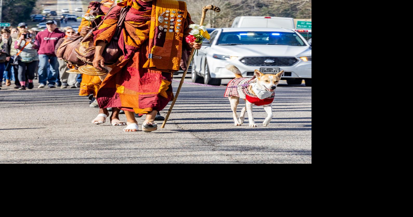 Buddhist monks’ rescue dog is taking a break from Walk for Peace after SC ...
