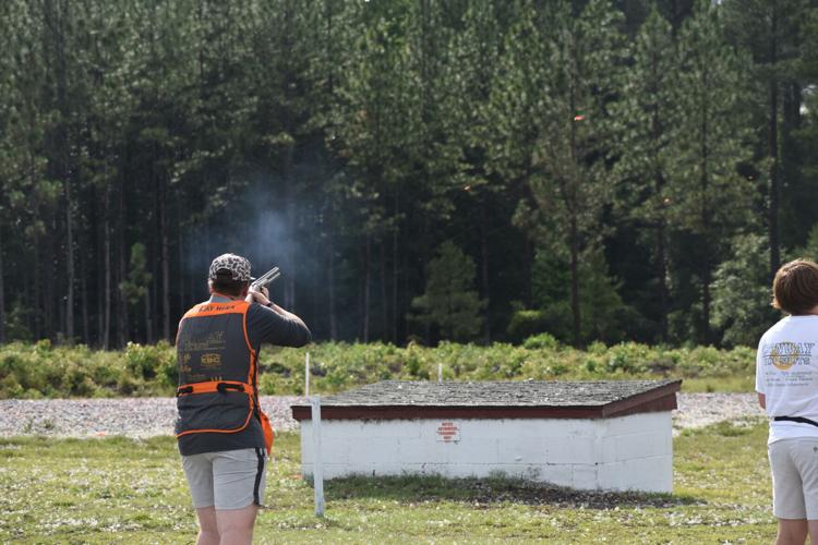 trap shooting clay pigeons