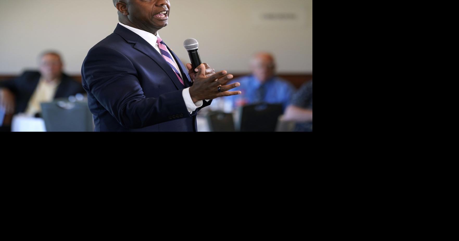 Tim Scott's new book says he's preparing a presidential bid. He says 'absolutely not'