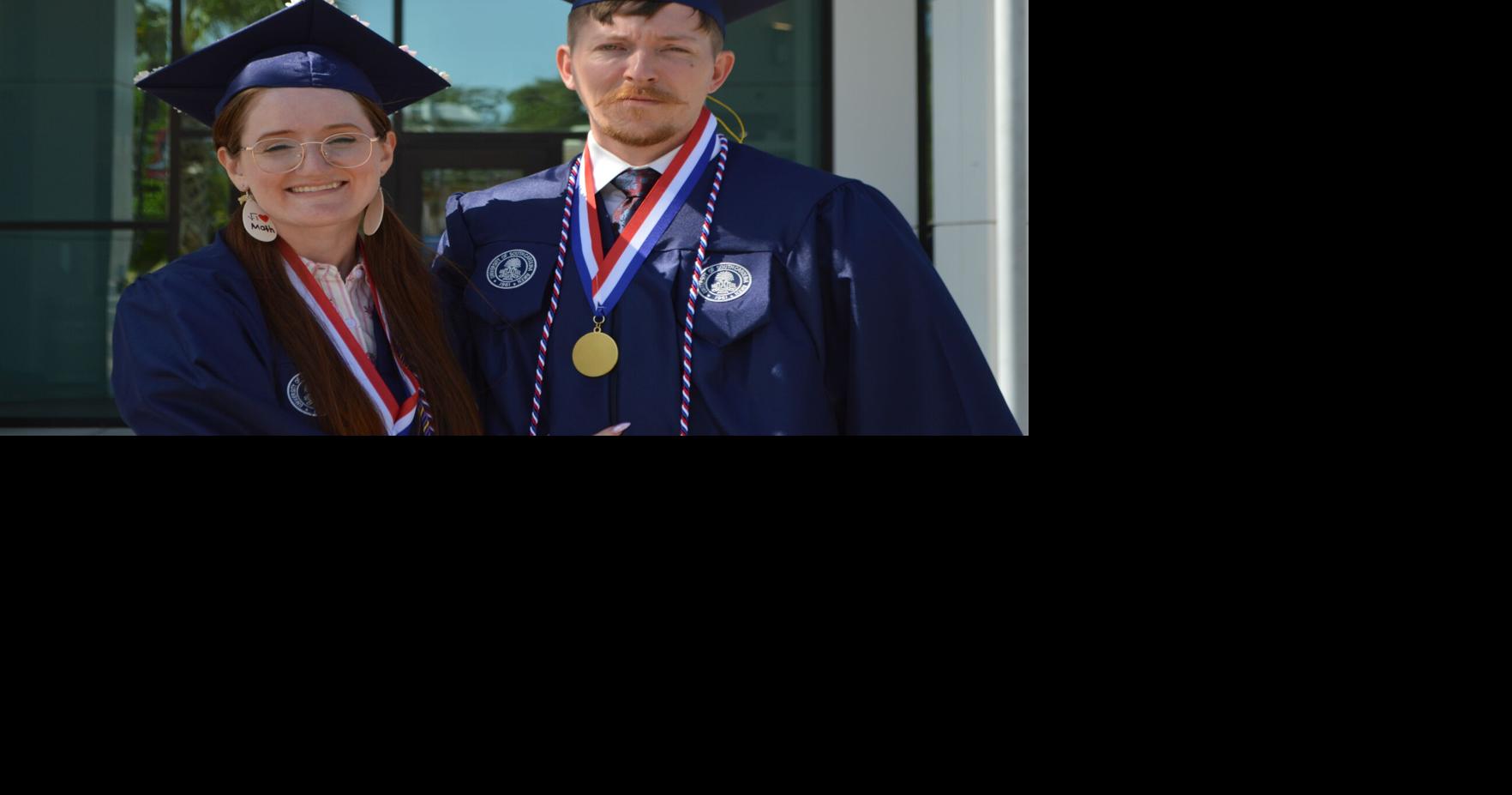 This couple met while serving in the Army. This week, they graduated from USCA side by side.