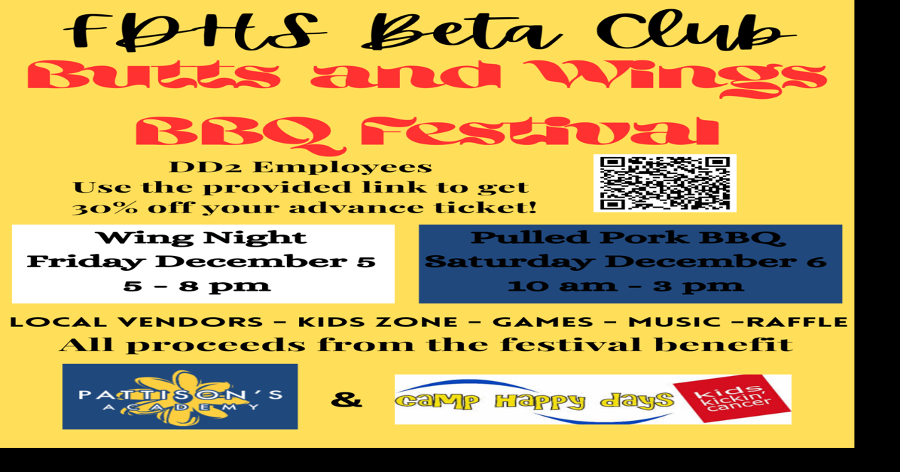 Fort Dorchester Beta Club hosting 'Butts & Wings BBQ Festival' for children’s charities