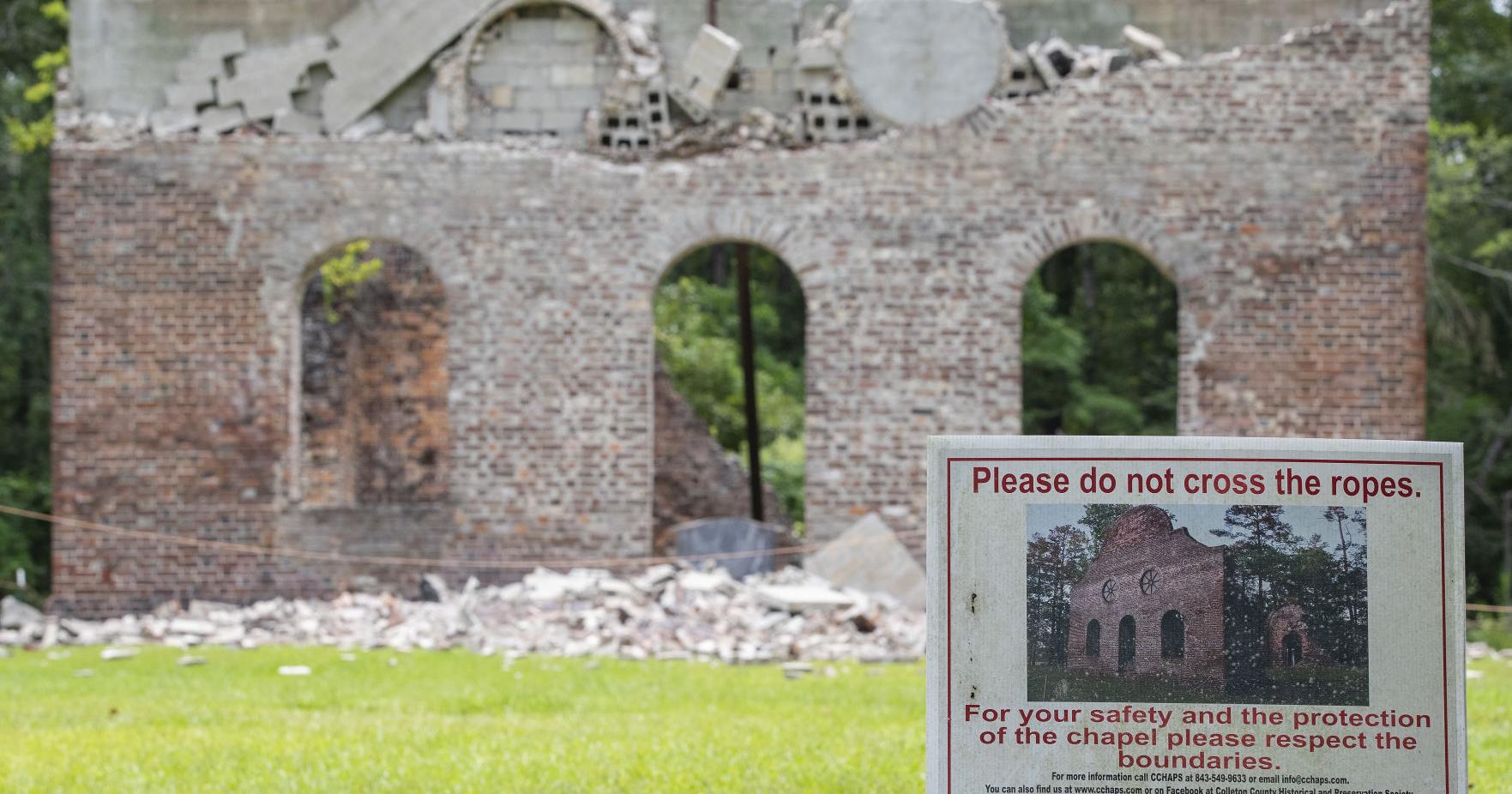 Ruin Of Historic Colleton County Chapel Damaged Preservationists Press Ruin Of Historic Colleton County Chapel Damaged Preservationists Press