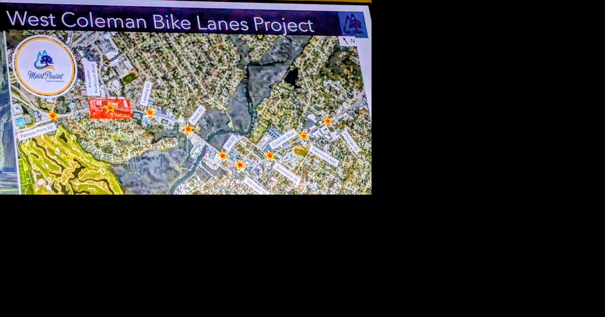 Town forges on with Coleman Blvd. bike lanes