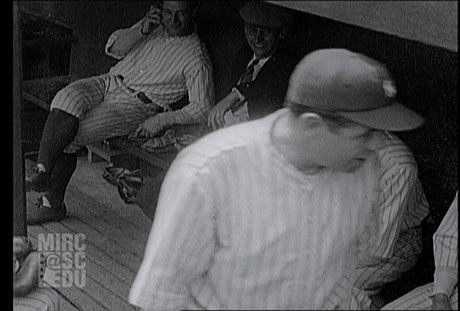 Babe Ruth and Lou Gehrig in a rare film