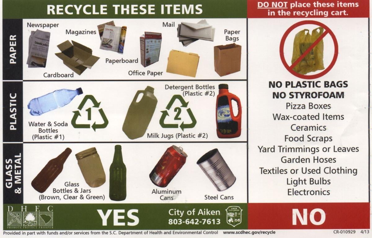 Aiken City recycling pickup schedule to change Monday News