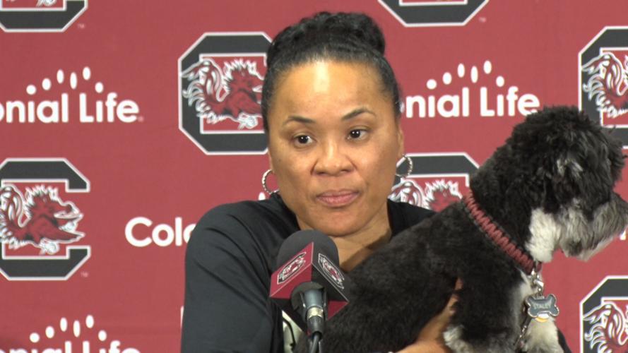 Will Coach Dawn Staley's beloved pooch dribble his way to Paris?