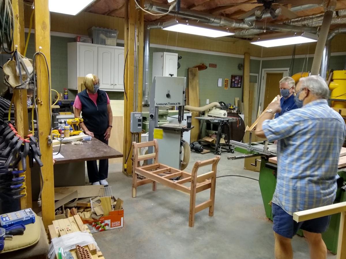 A tree with a story: Woodworkers club recycles dead cedar into bench