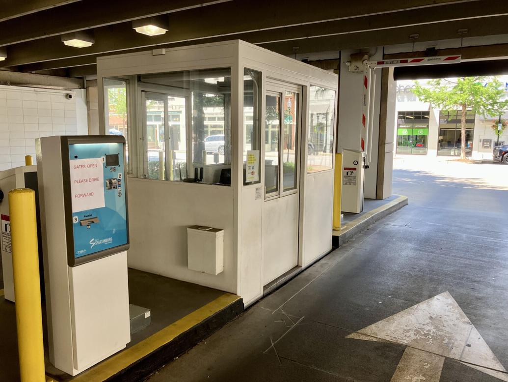 Spartanburg parking garages charge for parking with kiosks