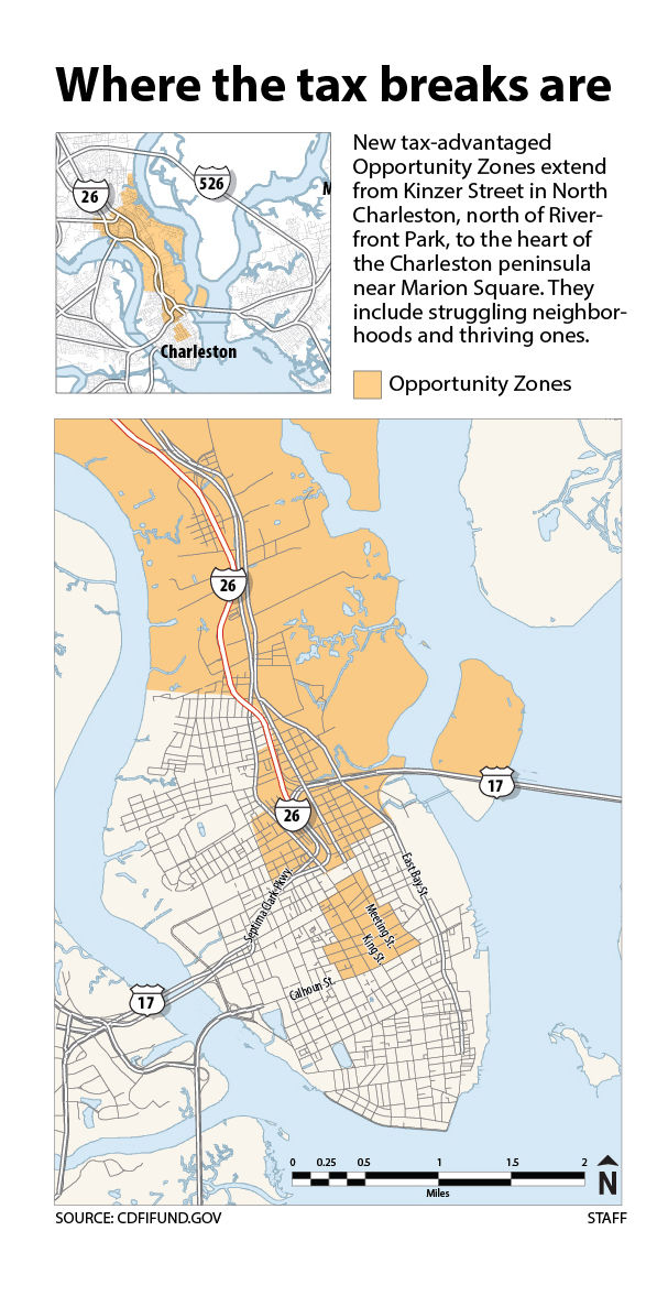 Sc Opportunity Zone Map Developer Discounts: Some Valuable Downtown Charleston Land Now Comes With  Tax Breaks | News | Postandcourier.com