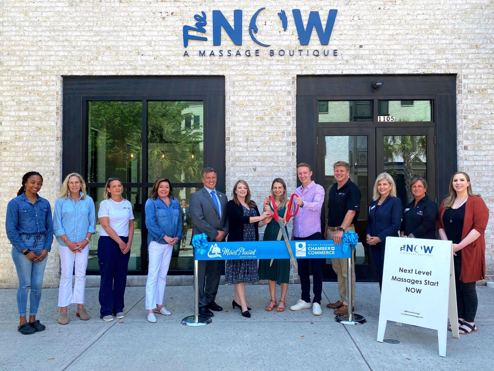 The NOW Massage holds ribbon cutting at their new location on