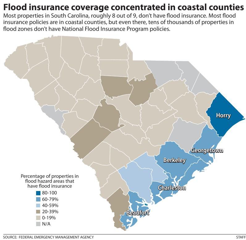 Flood Insurance Coverage Concentrated In Coastal Counties 0767