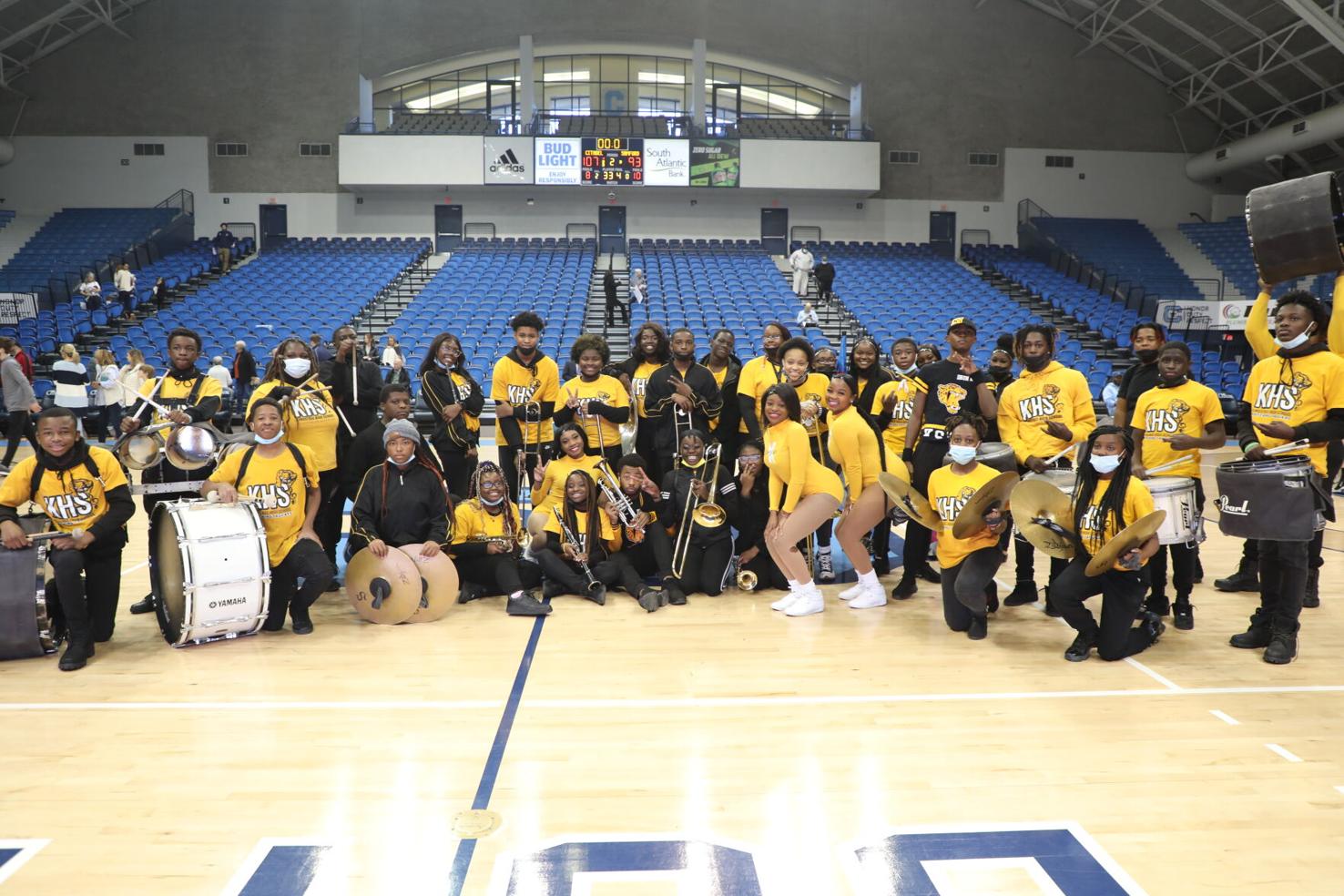 Kingstree High marching band performs at The Citadel basketball games