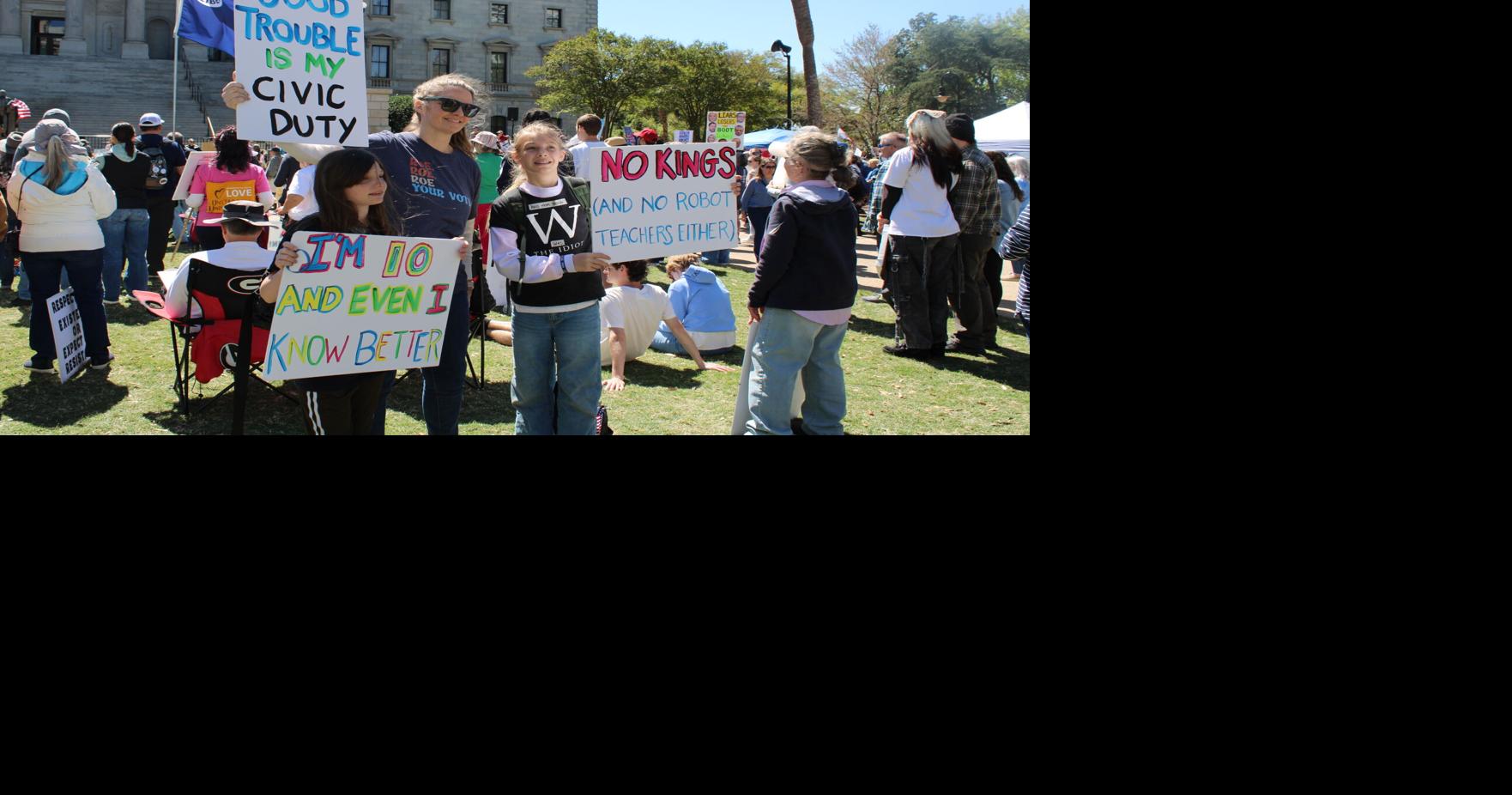 More ‘No Kings’ protests hit SC, with thousands railing against Iran war, immigration crackdown