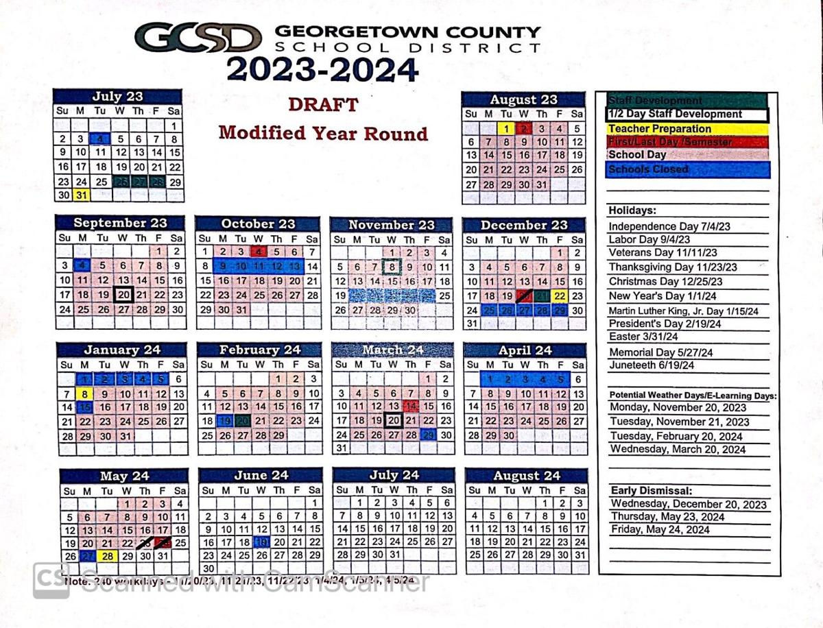 Georgetown Isd Calendar 2022 23 Georgetown County Plans School Calendar Changes Offering More Breaks,  Earlier Start | News | Postandcourier.com