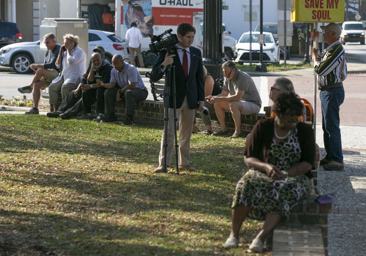 Trial People Listening to Stream Outside.JPG