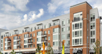 Mosaic apartment building