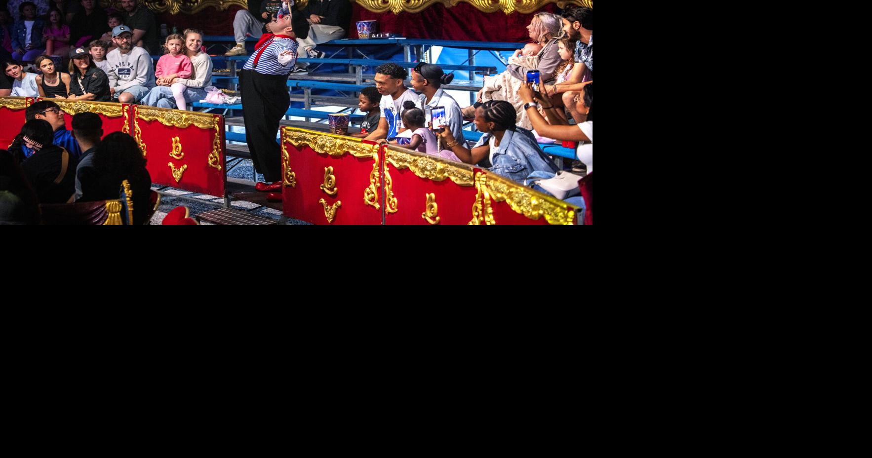 A European circus is in town. It's balancing silliness with suspense in a big top at Citadel Mall.