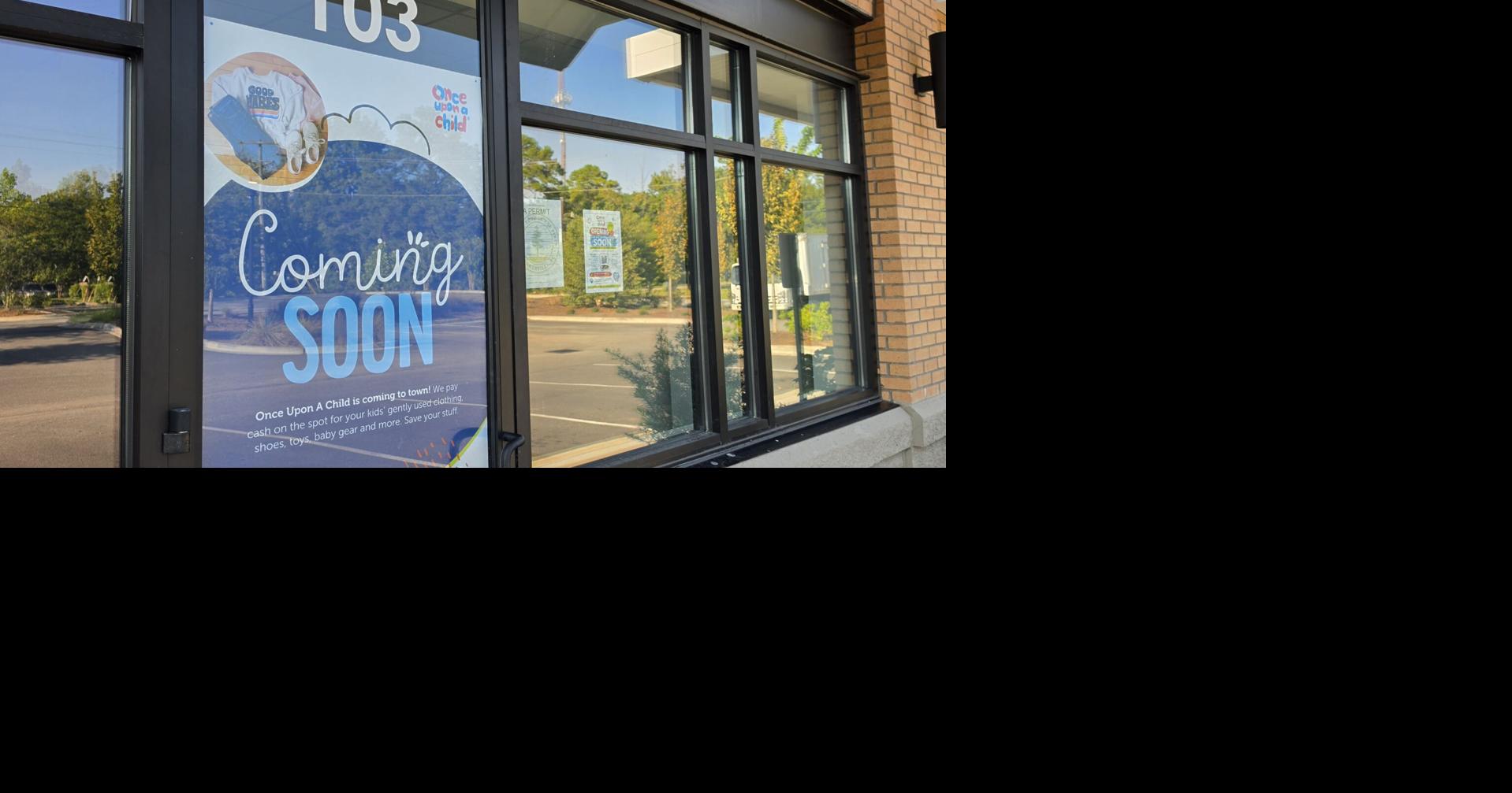 Once Upon a Child brings kids' resale shopping to Summerville. Plus, a new Indian restaurant is in the works.