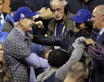 Bill Murray Celebrates After Chicago Cubs Win World Series