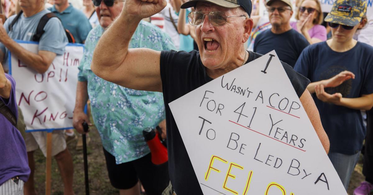 South Carolinians rally against Trump as part of nationwide 'No Kings' ...