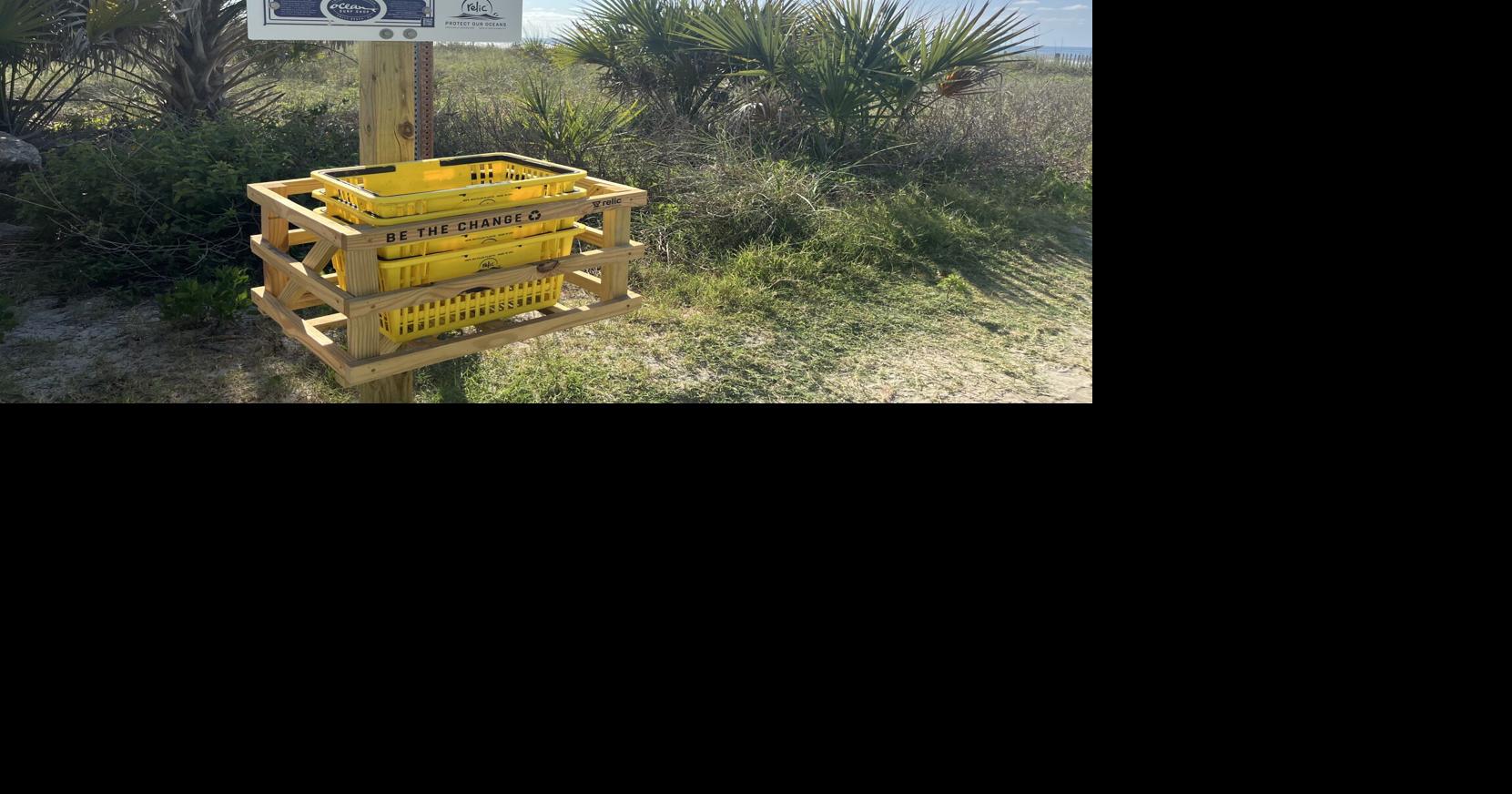 Folly Beach adds trash collection stations where beachgoers can help clean as they go