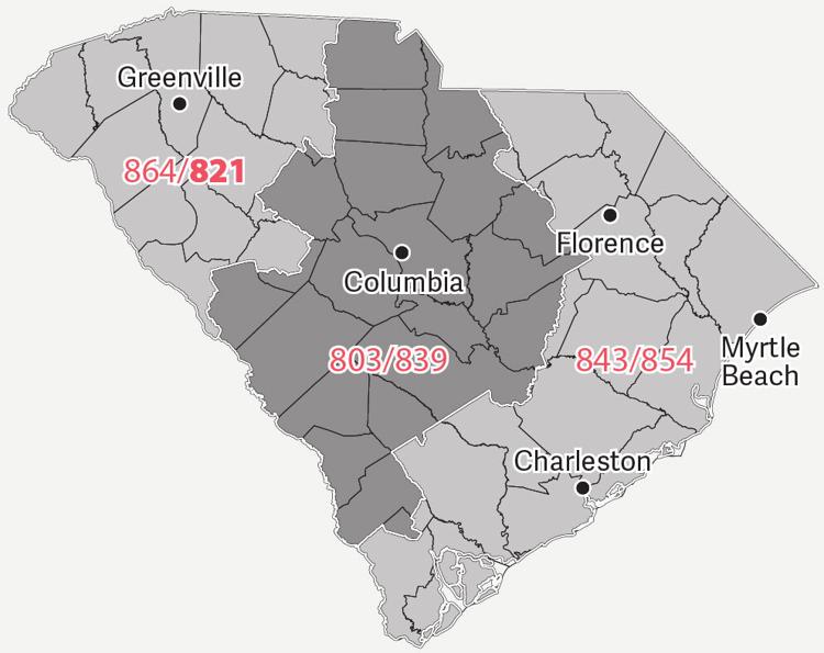 831 Number Code Say hello 821: New area code officially launches in Upstate