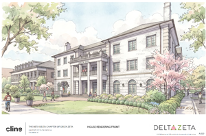 delta zeta usc greek village house render