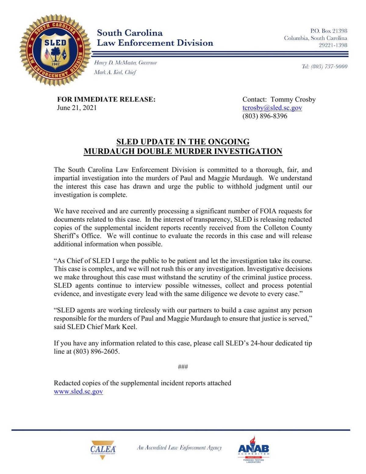 Sled Releases Redacted Reports In Murder Case Of Paul And Maggie Murdaugh News Postandcourier Com Sled Releases Redacted Reports In Murder Case Of Paul And Maggie Murdaugh News Postandcourier Com