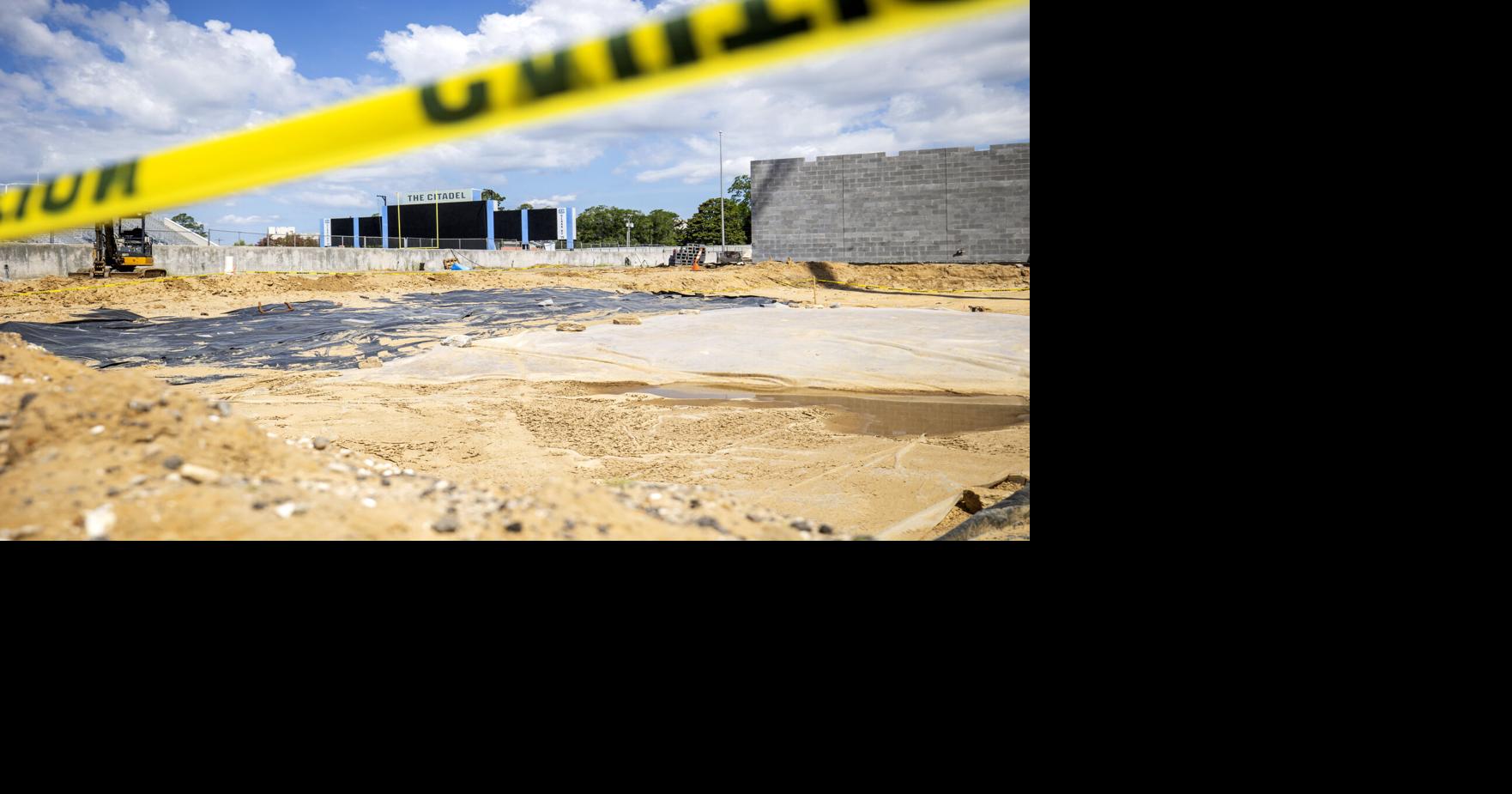 More than 50 unmarked graves unearthed at Citadel football stadium during construction upgrade