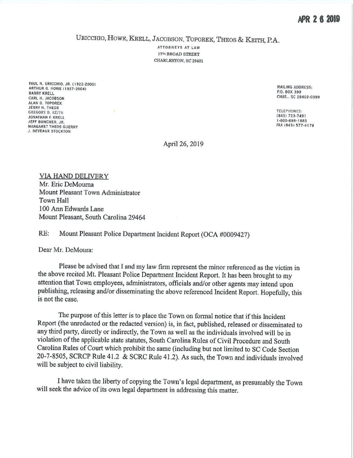 belligerent mount pleasant councilman written up by act police incident report