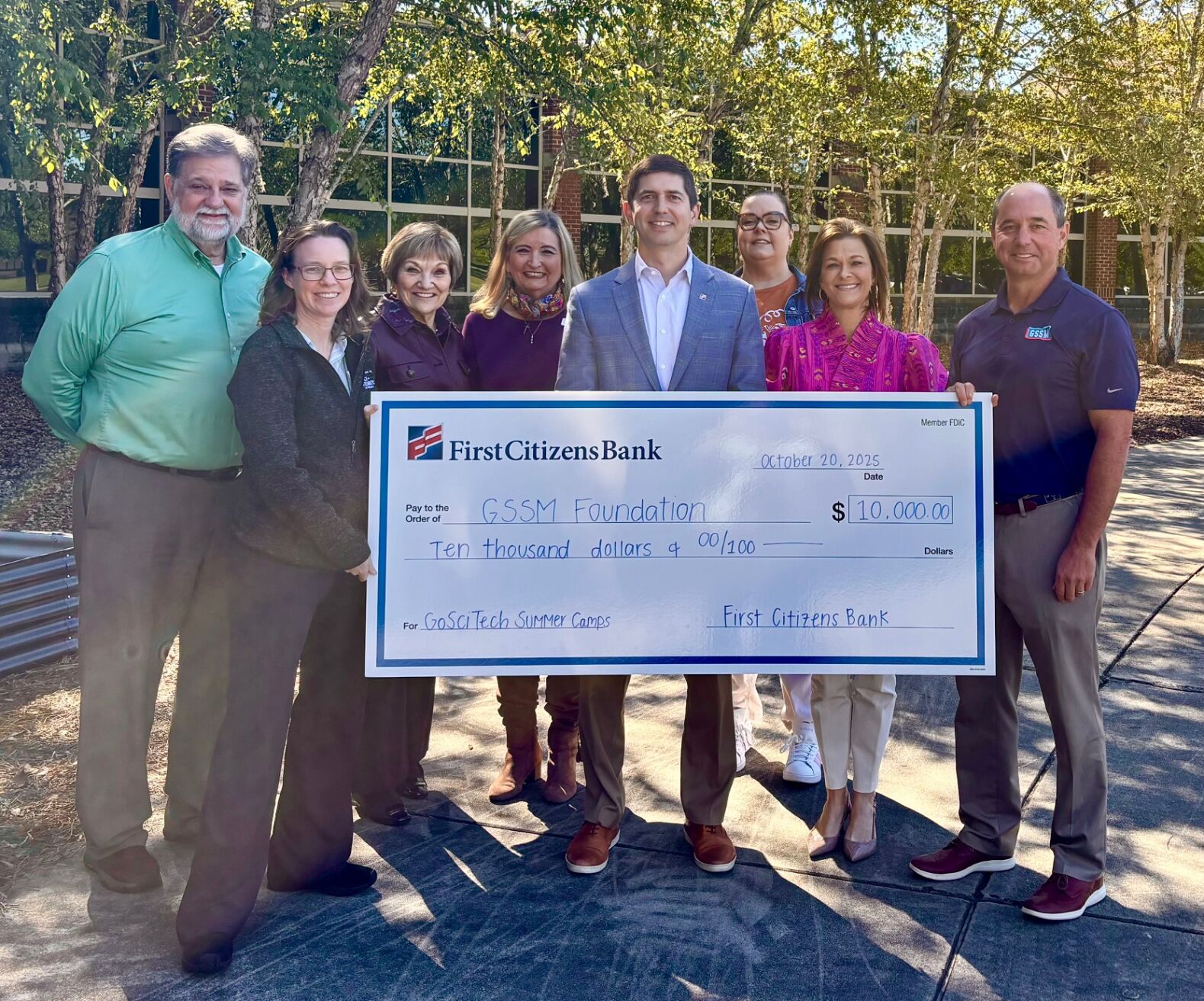 GSSM receives $10,000 from First Citizens for camps