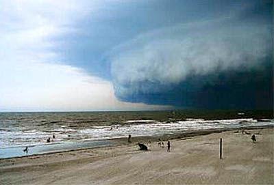 storm spawns funnel clouds