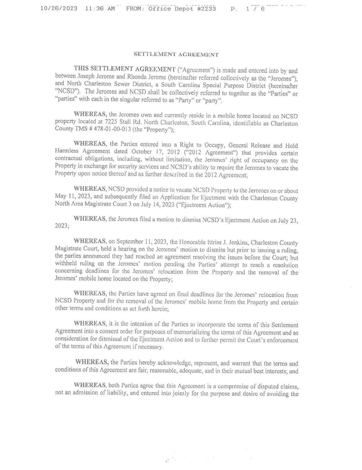 North Charleston City Council member gets eviction delayed