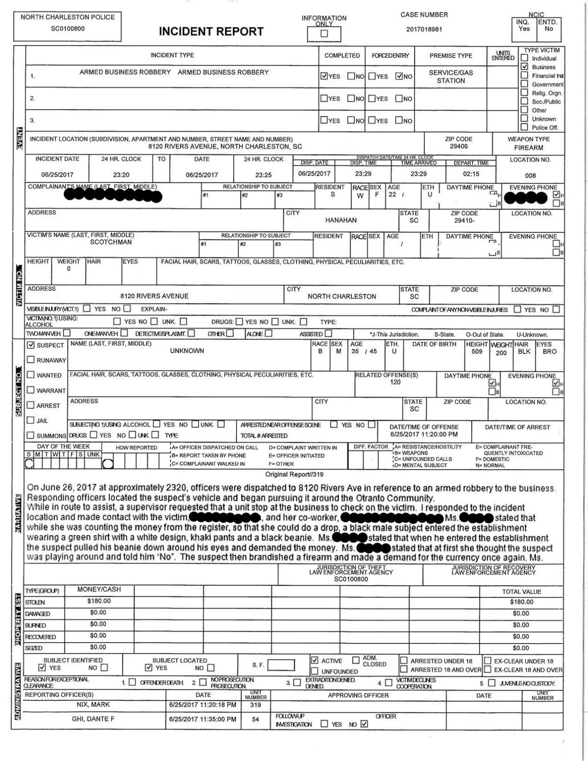 incident report for north charleston officer involved asheville police incident report