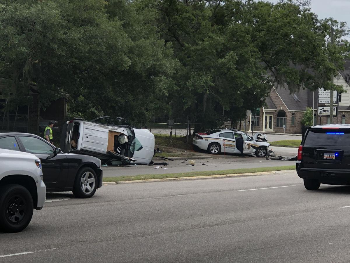 Civilian seriously injured in crash involving a Charleston
