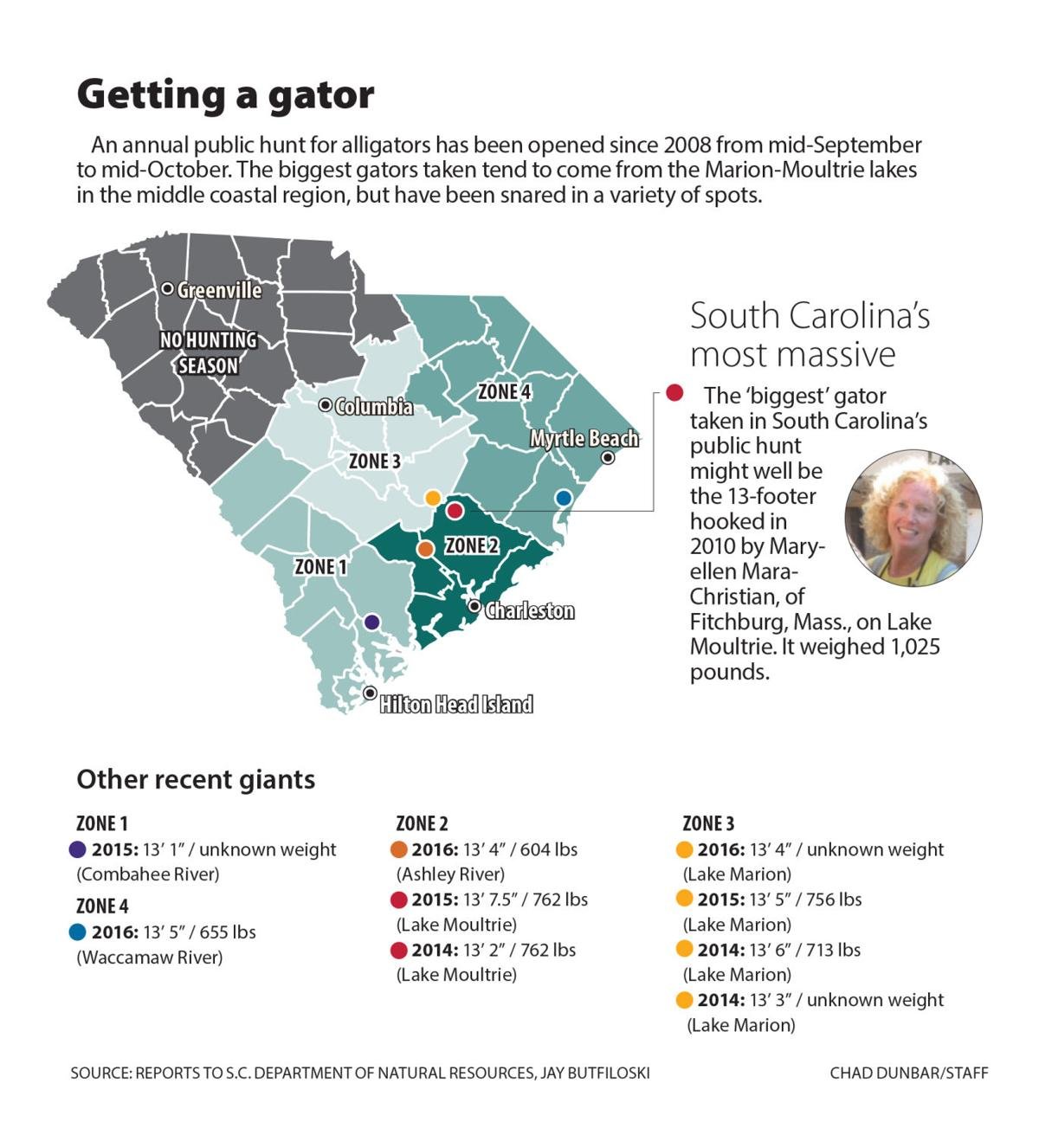 alligators in south carolina map How Long Are South Carolina S Biggest Gators And Where Are They alligators in south carolina map