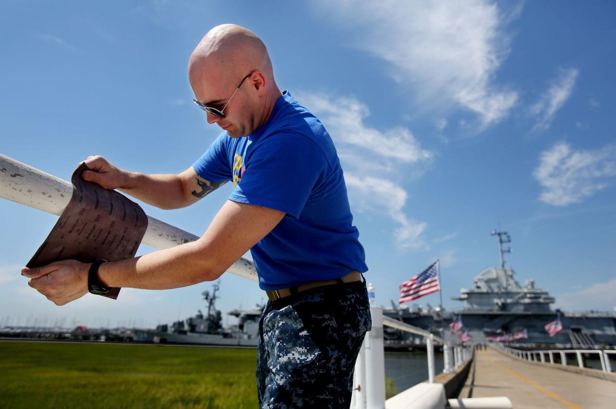Sailors volunteer at Day of Caring event