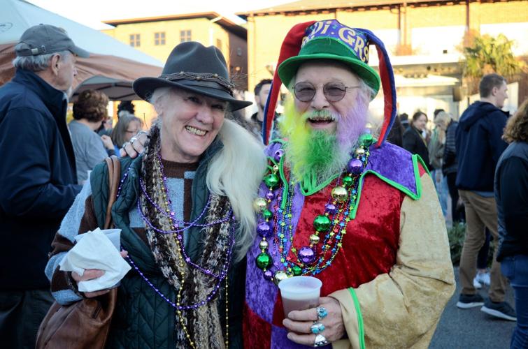 Aiken residents gather downtown for fifth annual Mardi Gras celebration