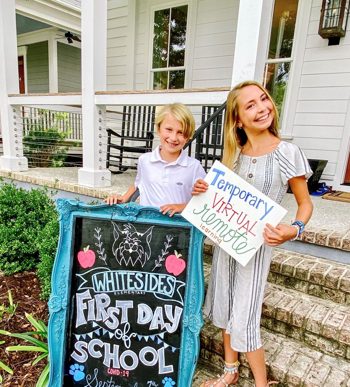 Mary Margaret (5th) and Sanders (3rd) Stone virtual Whitesides Elementary provided by Allison Stone.jpg