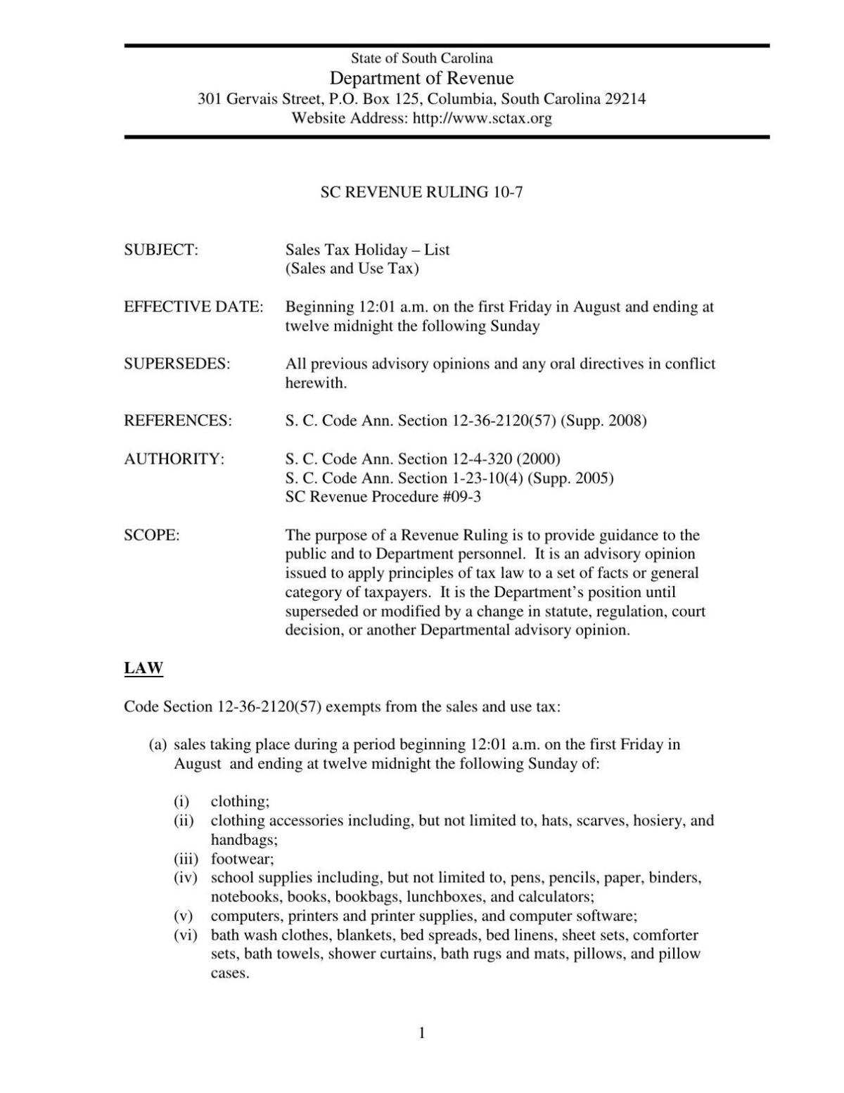 South Carolina Sales Tax Free Weekend What you need (and want) to know