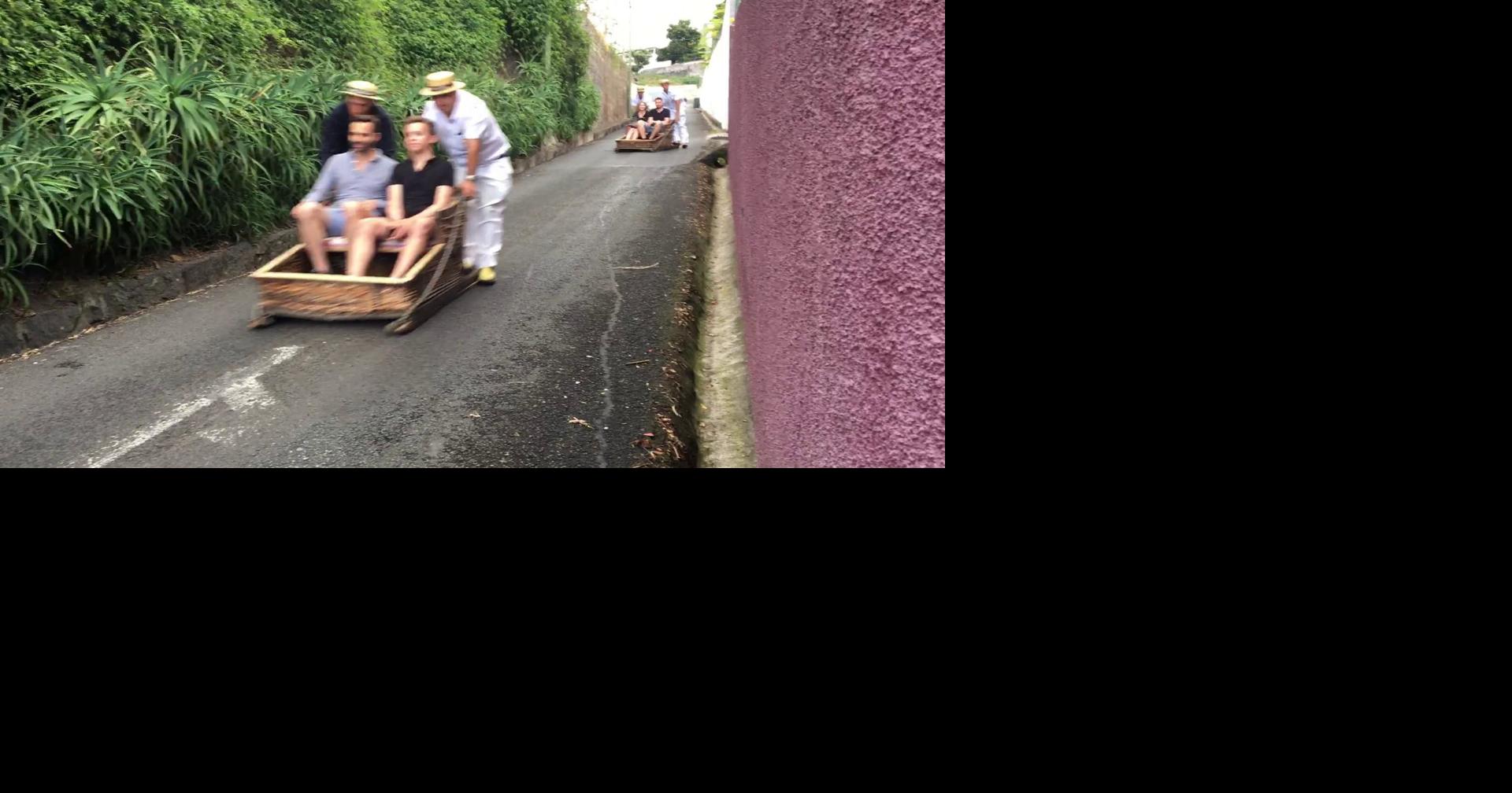 Madeira wood and wicker sleds