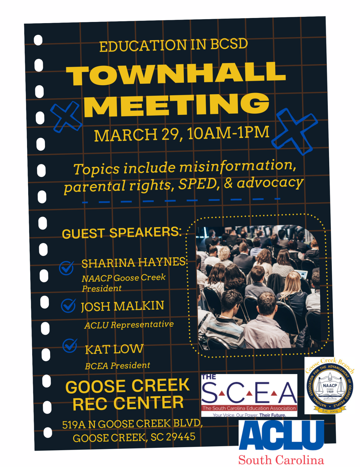 Education in BCSD Town Hall set for March 29 in Goose Creek