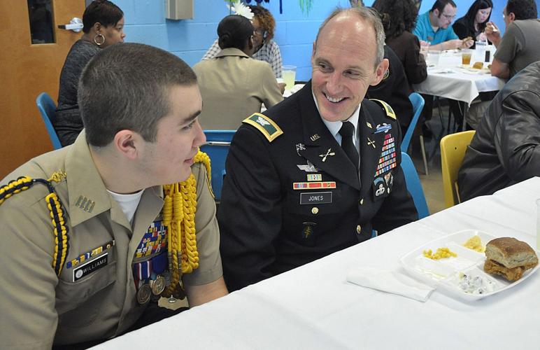 Silver Bluff graduate inspires cadet Manager praises Silver Bluff ROTC at annual inspection