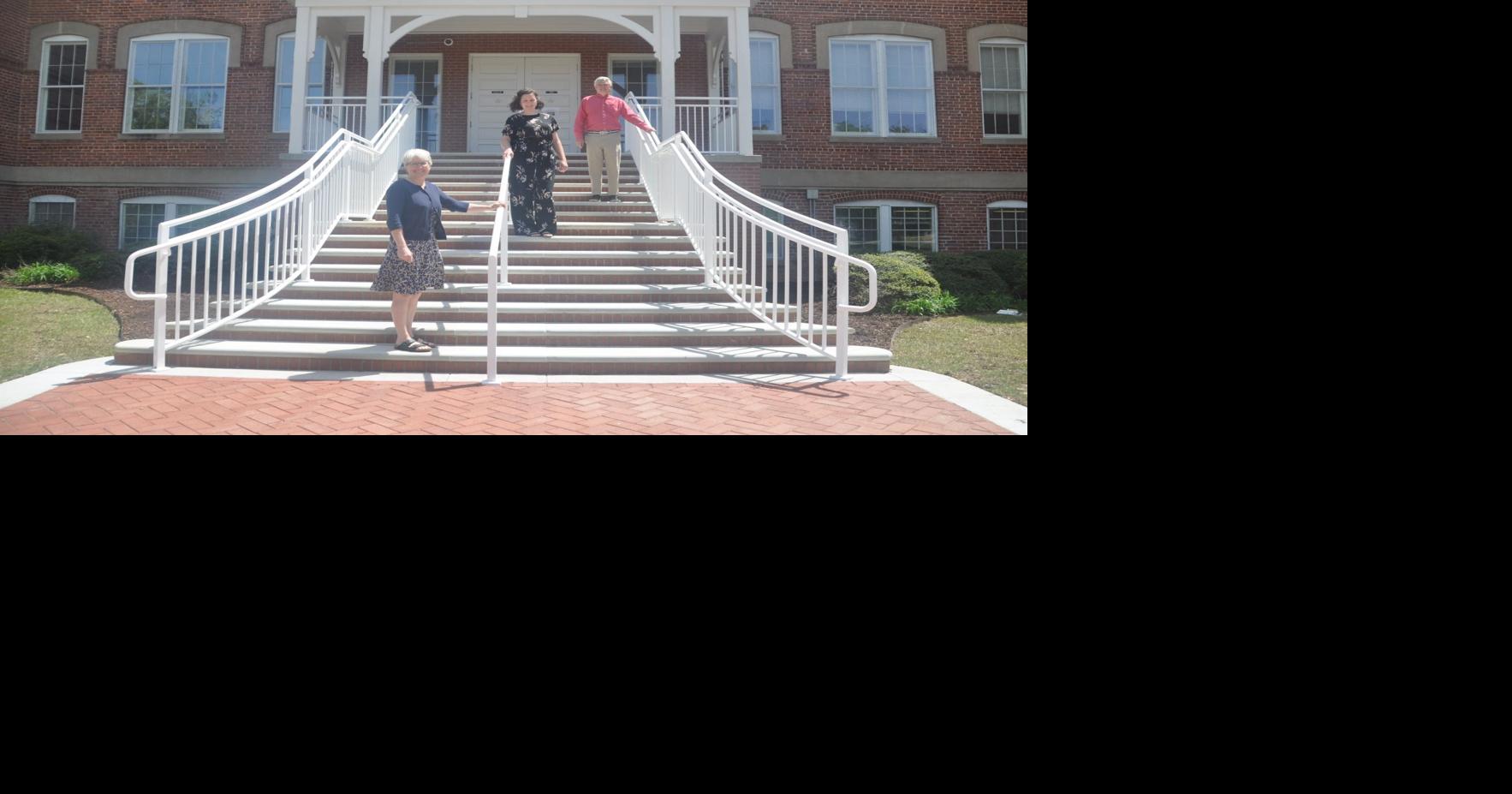 Construction of new steps at Aiken County Public Library has been completed