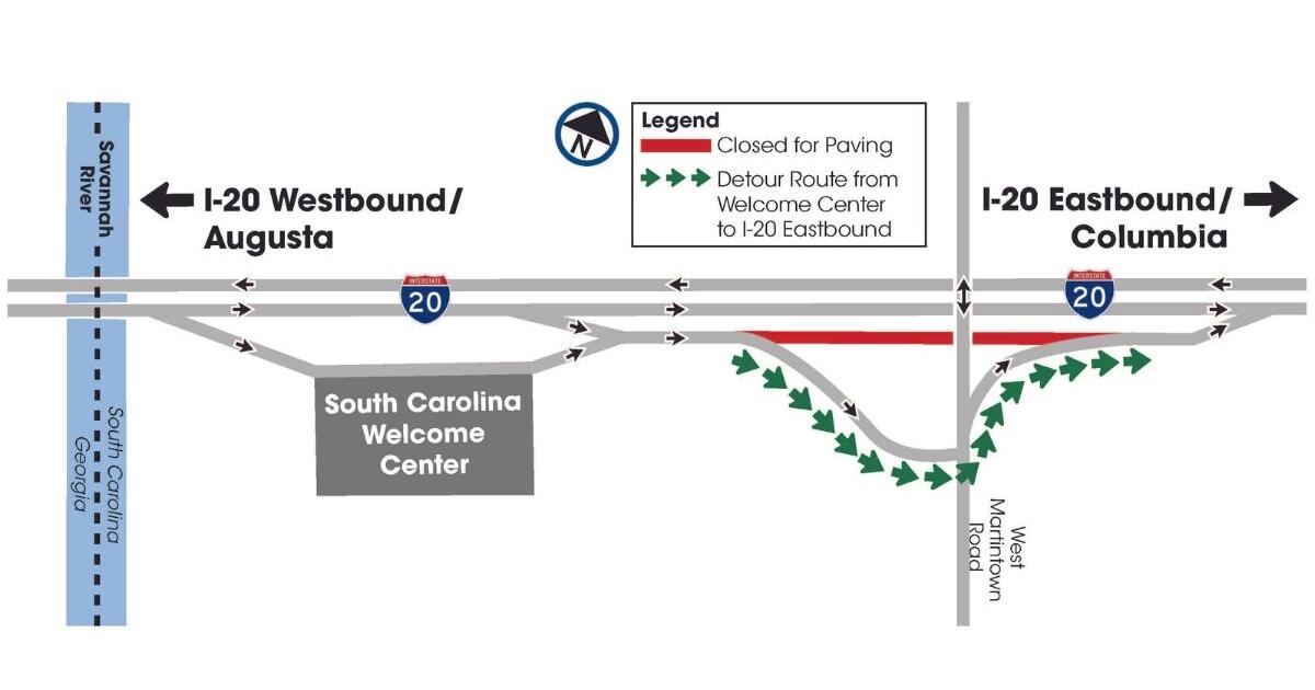 Temporary detour on I-20 eastbound to be installed Thursday night, last up to two months - Vimarsana News