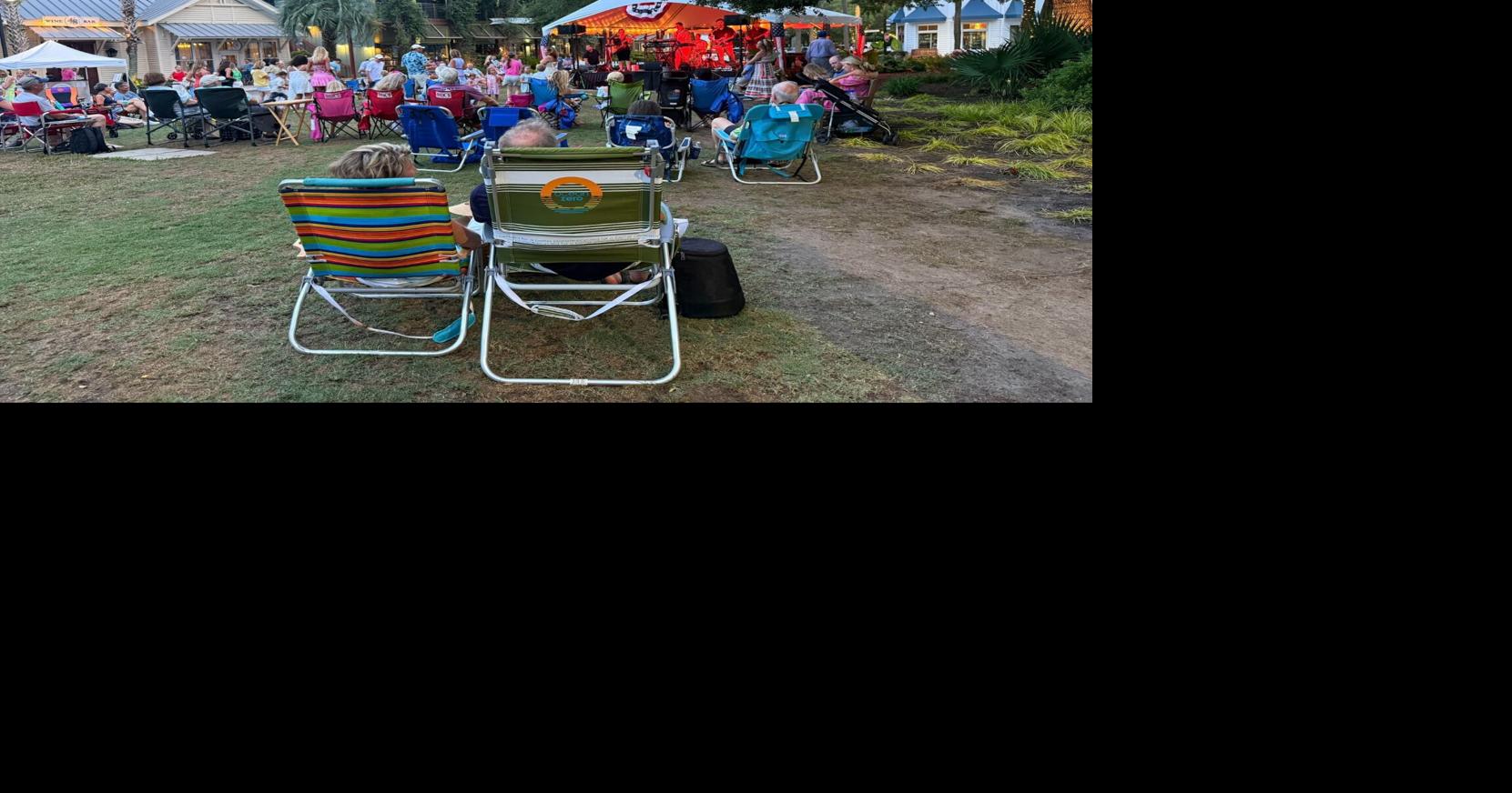 A less-crowded Party at the Point exists on Kiawah Island with music on the green, not the beach