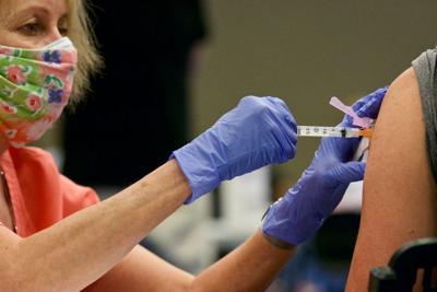 Coronavirus Vaccine, Shot in Arm, USC Aiken Clinic (copy) (copy)