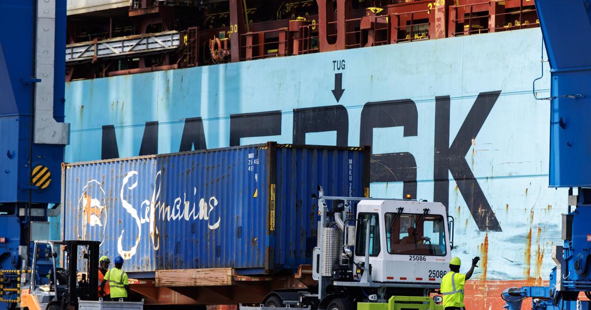 Der Einbruch des Containerumschlags in den Häfen von South Carolina nähert ...