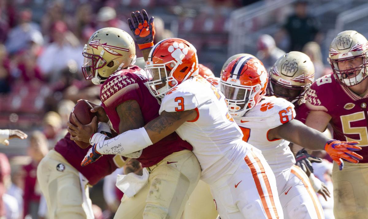 Defensive Lineman Christian Wilkins meets with the media