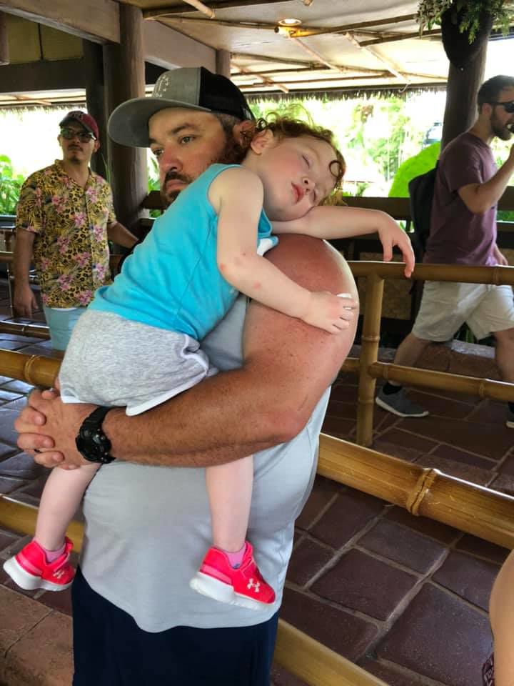Braylie, 2, with father Michael Hoover of Bonneau